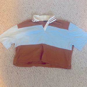target wild fable cropped rugby shirt